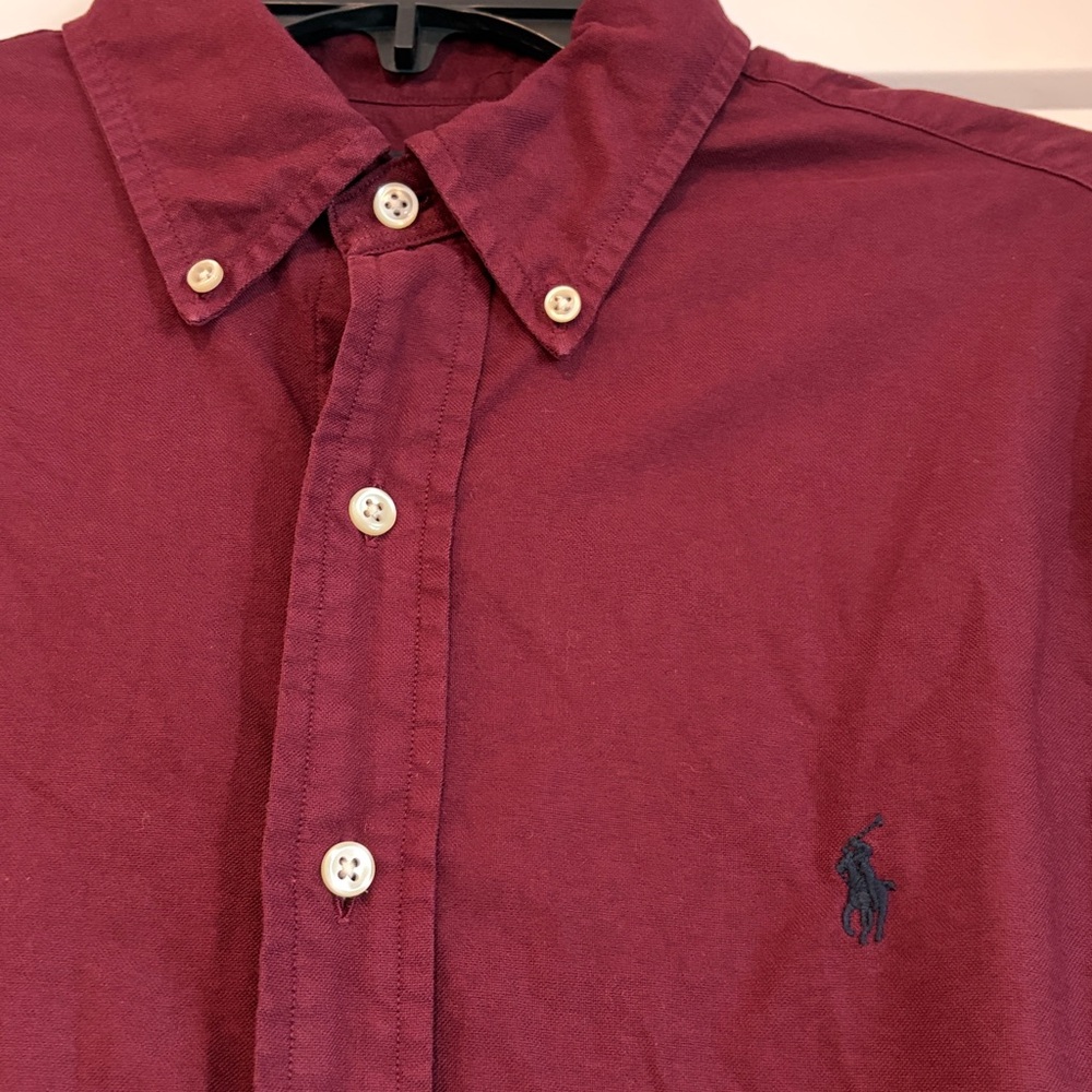 Ralph Lauren Deep Red Casual Button-Down Shirt